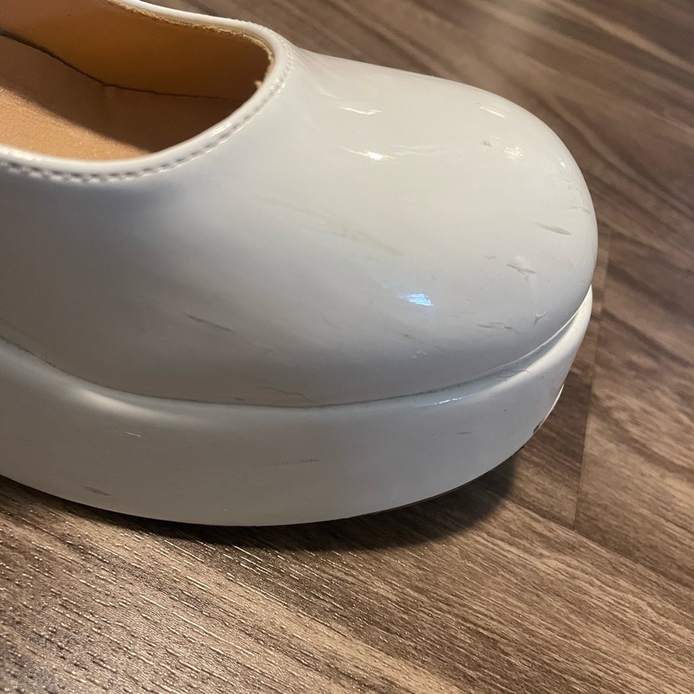 Women's White Platform Mary Jane Shoes - Picture 8 of 12